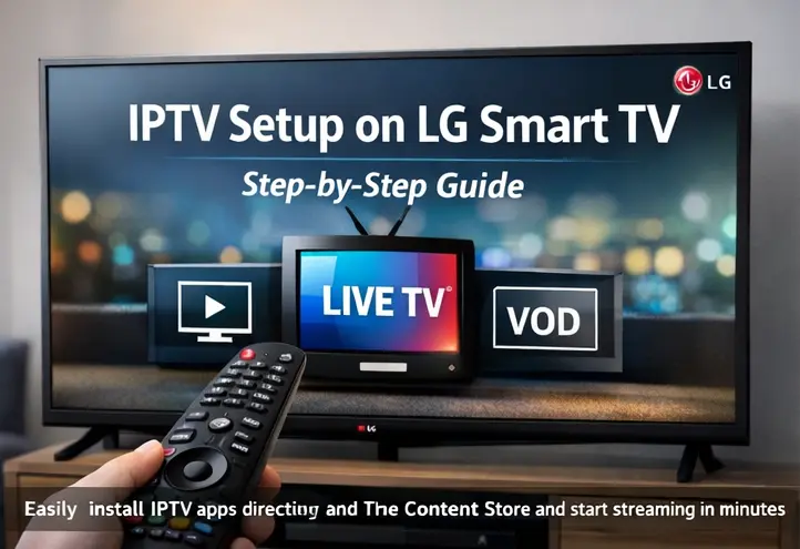 IPTV setup on LG Smart TV installing apps from LG Content Store