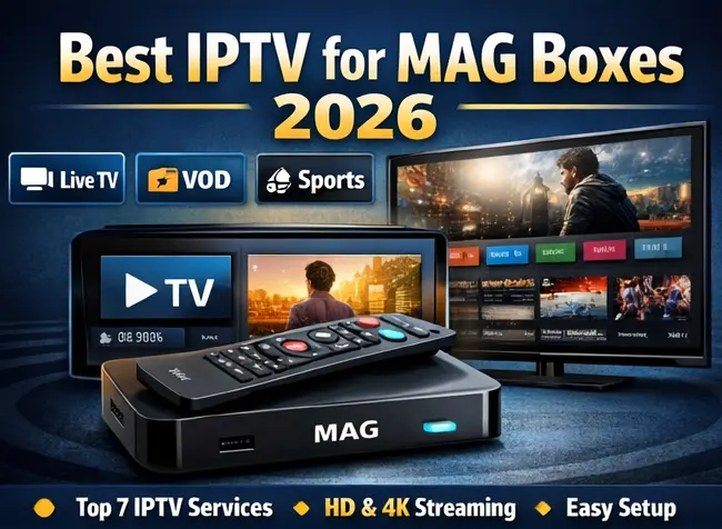 Top features of best IPTV for MAG boxes showing streaming quality and channel options